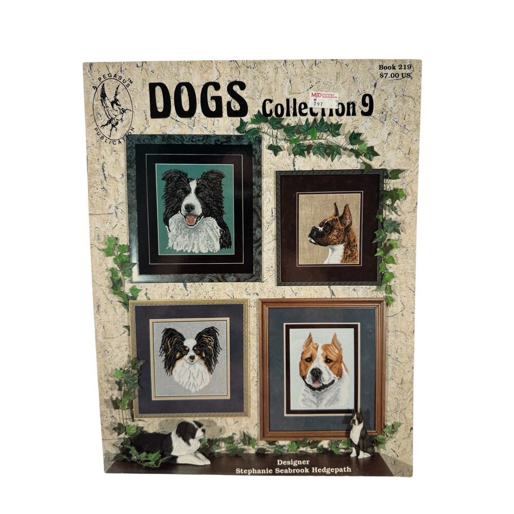Vintage Dogs Collection 9 Cross Stitch Designs PEGASUS 5 Designs 1997